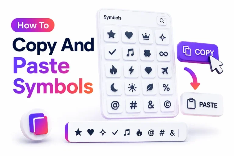 How to Copy and Paste Symbols