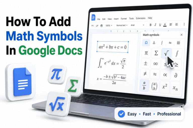 How to Add Math Symbols in Google Docs: Step-by-Step Guide